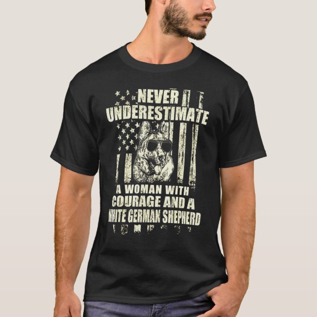 Camiseta E Um German shepherd Branco (Frente)