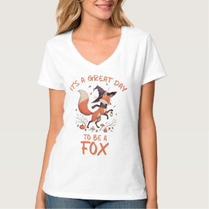 Camiseta É um Grande Dia para Ser uma Raposa, Animal Assust