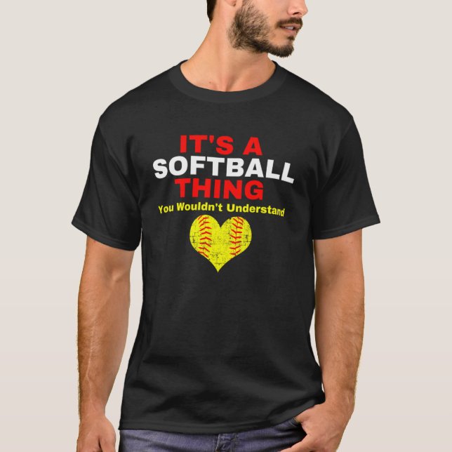 Camiseta É Um Jogo De Aparência De Coisas De Softball (Frente)