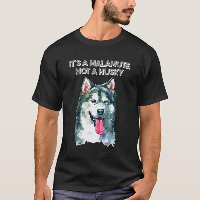 Camiseta É um Malamute, não um Husky (Frente)
