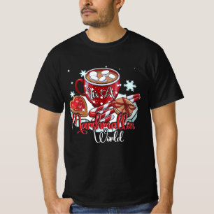Camiseta É um Marshmallow World Feliz Natal Cacau Quente