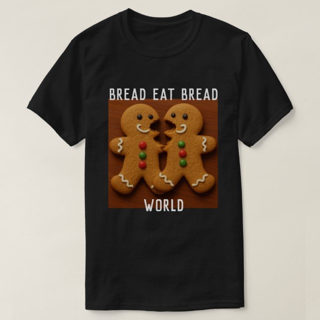 CAMISETA É UM MUNDO PÃO DE COMER (Frente do Design)
