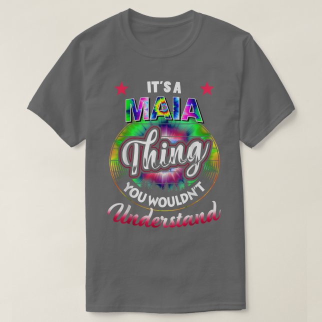 Camiseta É um nome MAIA Thie Dye MAIA (Frente do Design)