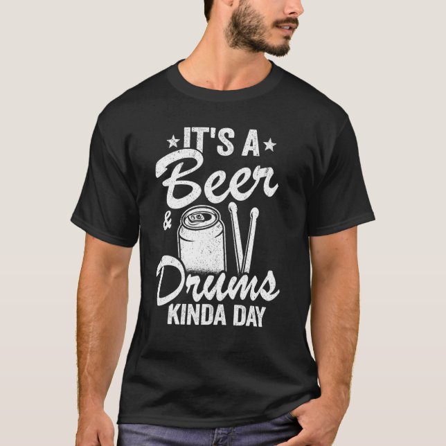 Camiseta É um Pai Percussionista de Cerveja e Dragas, Dr. (Frente)