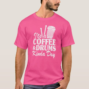 Camiseta É um Pai Percussionista Tipo Café e Tambores