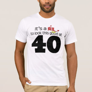 Camiseta É um pecado para olhar isto bom em 40