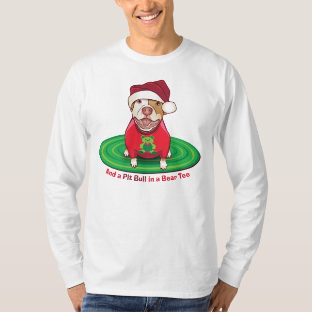 Camiseta E um pitbull no T do urso (Frente)