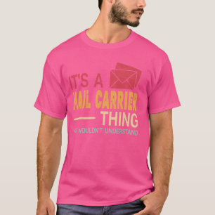 Camiseta é um porta-correio. O retrato das mulheres Mail de