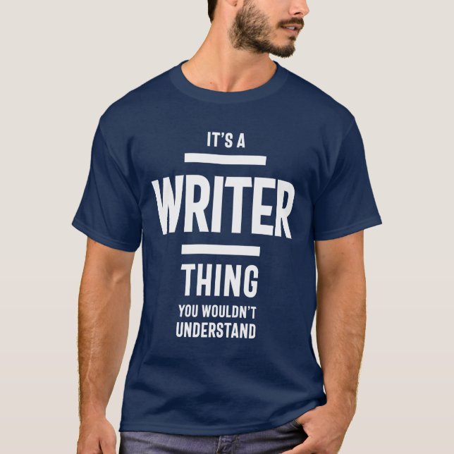Camiseta É um presente de trabalho para escritores (Frente)