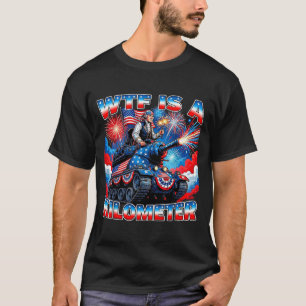 Camiseta É um quilômetro engraçado washington 4 de julho fu