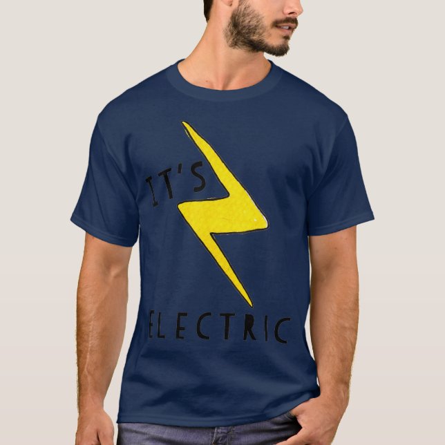 Camiseta É um relâmpago elétrico engraçado (Frente)