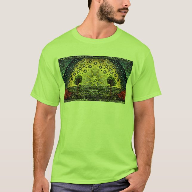 Camiseta É um T liso do Woodcut de Flammarion da terra (Frente)