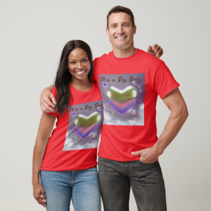 Camiseta É um Texto de Bebê Menino e Imagem de Coração de A