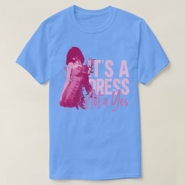 Camiseta É Um Vestido Não Uma Mulher Feminista Sim (Frente do Design)