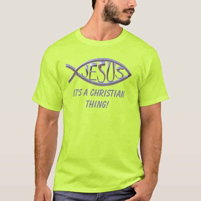 Camiseta É uma coisa cristã Personalizar (Frente)