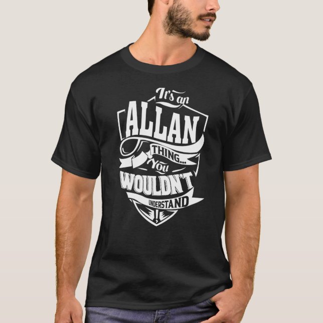 Camiseta É uma coisa da ALLAN que oferece o prêmio (Frente)