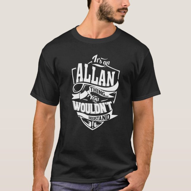 Camiseta É uma coisa da ALLAN que oferece o prêmio (Frente)