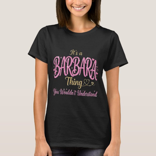 Camiseta É Uma Coisa de Barbara Rosa Dourado Presente para  (Frente)