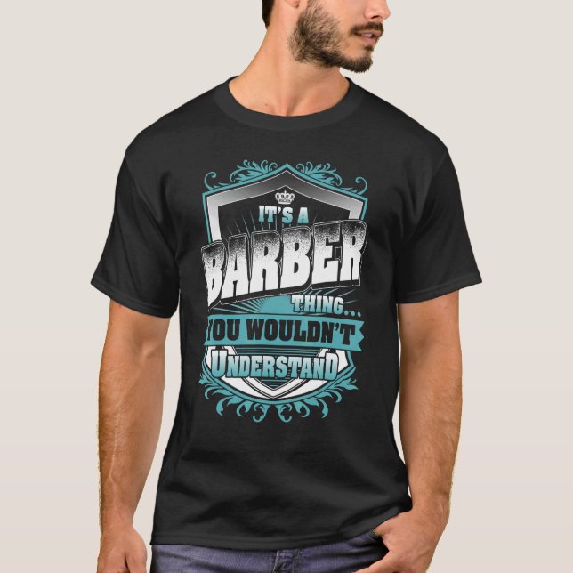 Camiseta É uma coisa de barbeiro que você não entenderia. (Frente)