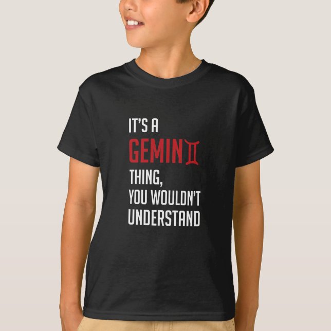 Camiseta É uma coisa de Gemini, você não entenderia (Frente)