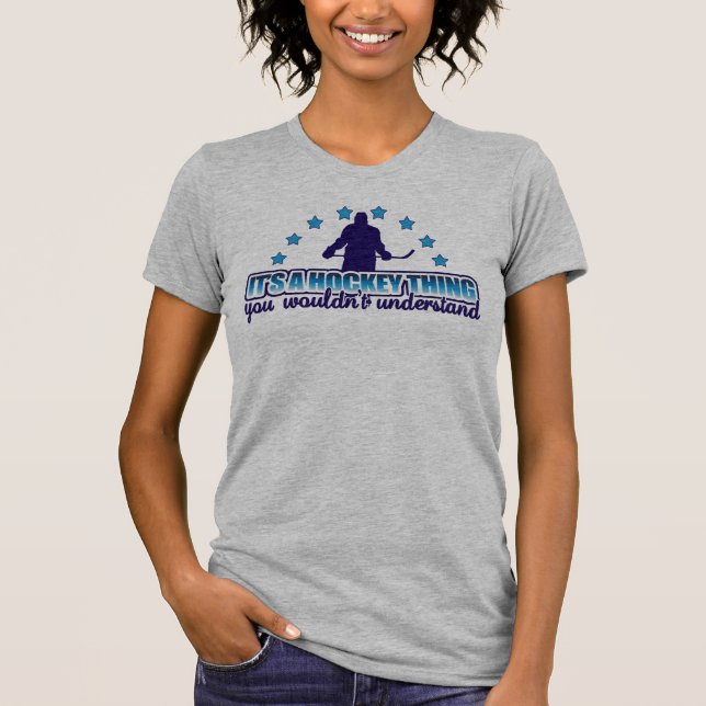 Camiseta É uma coisa de hóquei com Impressão (Frente)