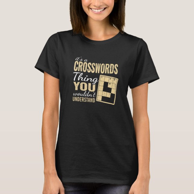 Camiseta é uma Coisa de Palavras Cruzadas e Quebra-Cabeças  (Frente)