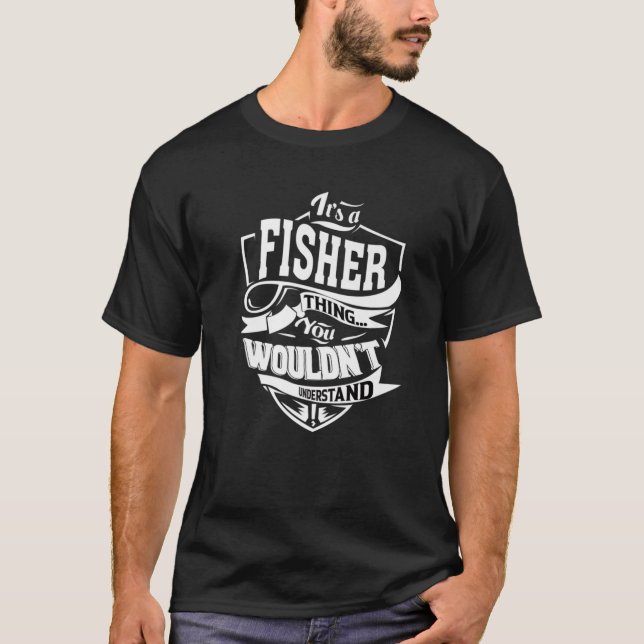 Camiseta É uma coisa de pescadores. (Frente)