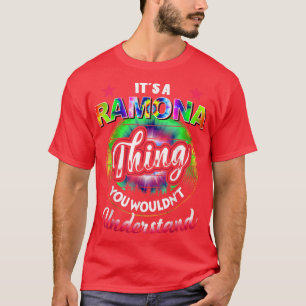Camiseta É uma coisa de Ramona Tie Dye 60 anos 70 Hippie Ra