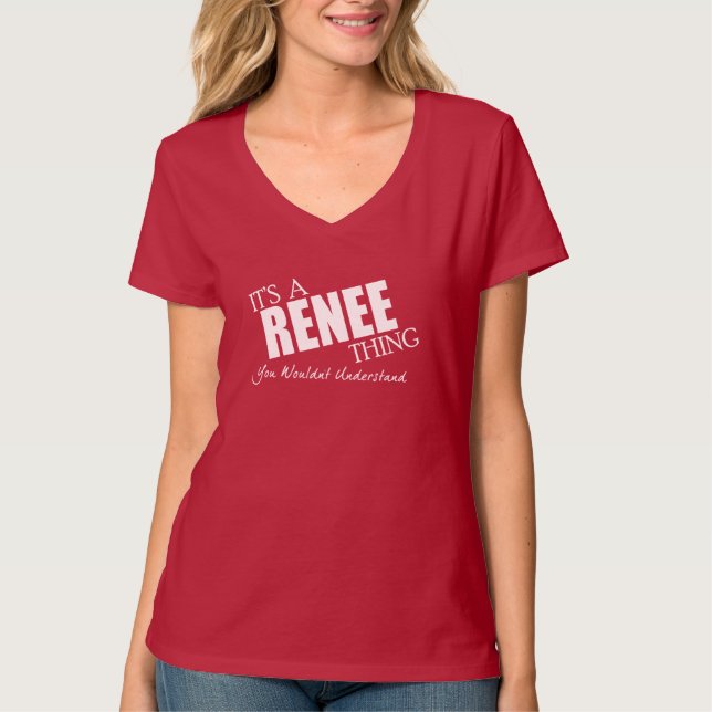 Camiseta É uma coisa de RENEE - texto branco (Frente)
