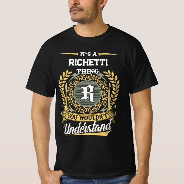 Camiseta É uma Coisa de RICHETTI que Você Não Entenderia (Frente)