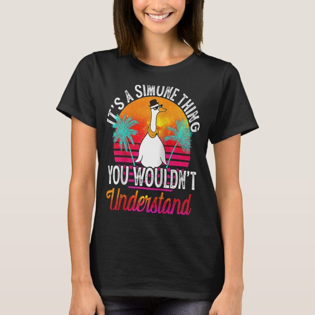 Camiseta É uma coisa simples que você não entenderia Simone (Frente)