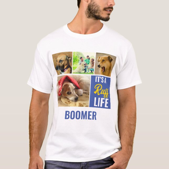 Camiseta É uma Colagem de Fotos Personalizada de Pet de Cac (Frente)