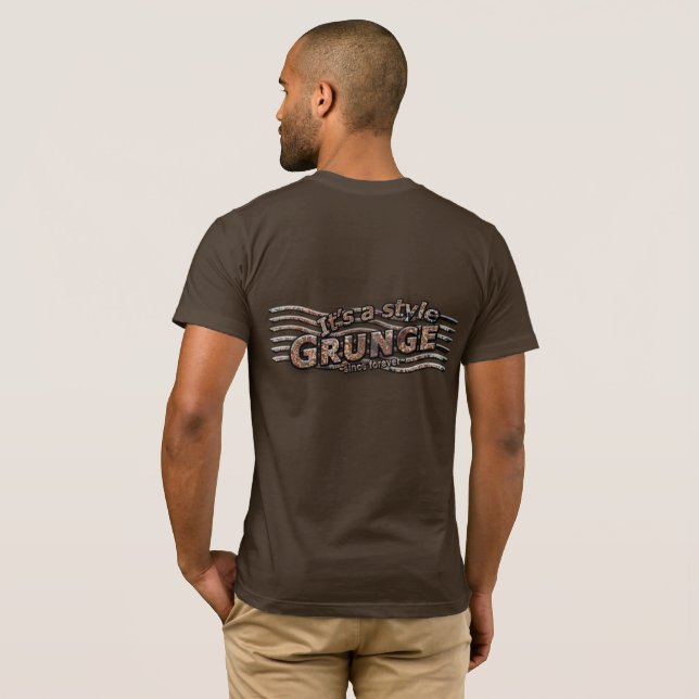 Camiseta É uma letra de estilos, "BUNGE Rusty Letters" (Parte Traseira Completa)