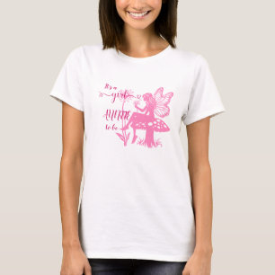 Camiseta É uma Menina! Cogumelo Fada e Flor Tia Futurama