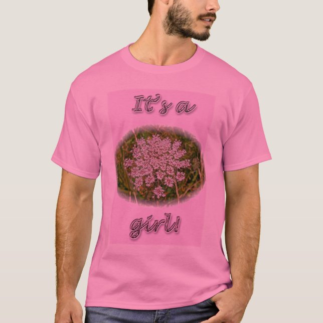 Camiseta "É uma Menina" da Rainha Rosa Anne (Frente)