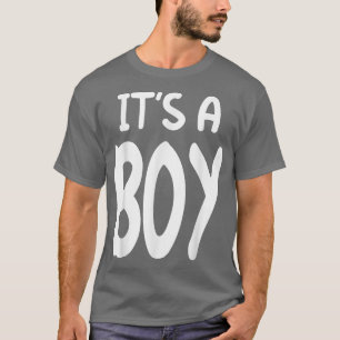 Camiseta É uma revelação de sexo de bebê de menino azul