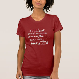 Camiseta É você parte da multidão da pensão? Natal cris