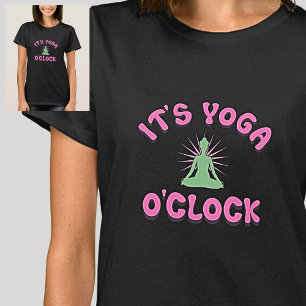 Camiseta É Yoga O'Clock Pink Mauve & Green