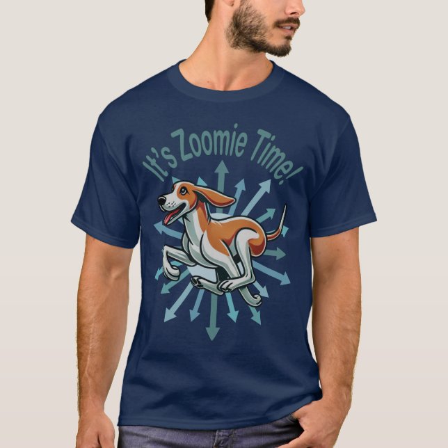 Camiseta É Zoomie Time American Fox Hound (Frente)