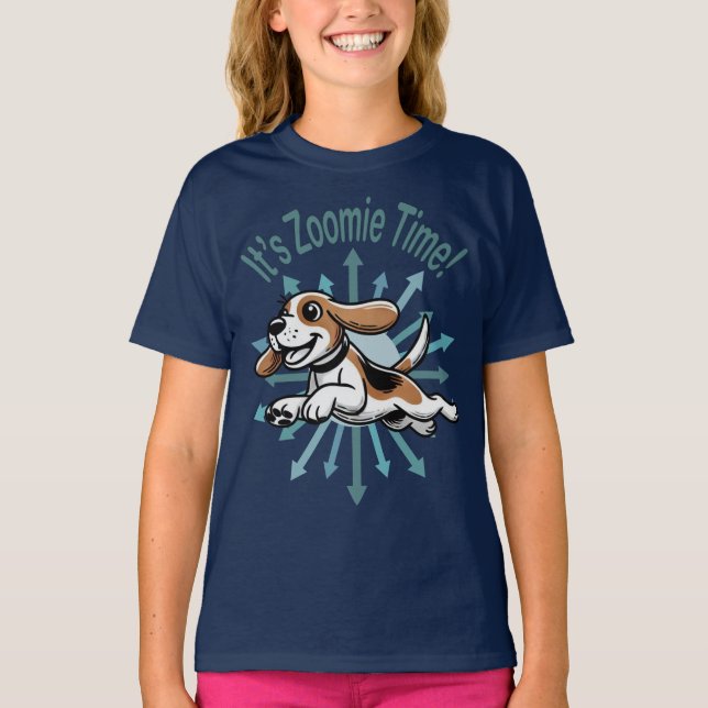 Camiseta É Zoomie Time Beagle (Frente)