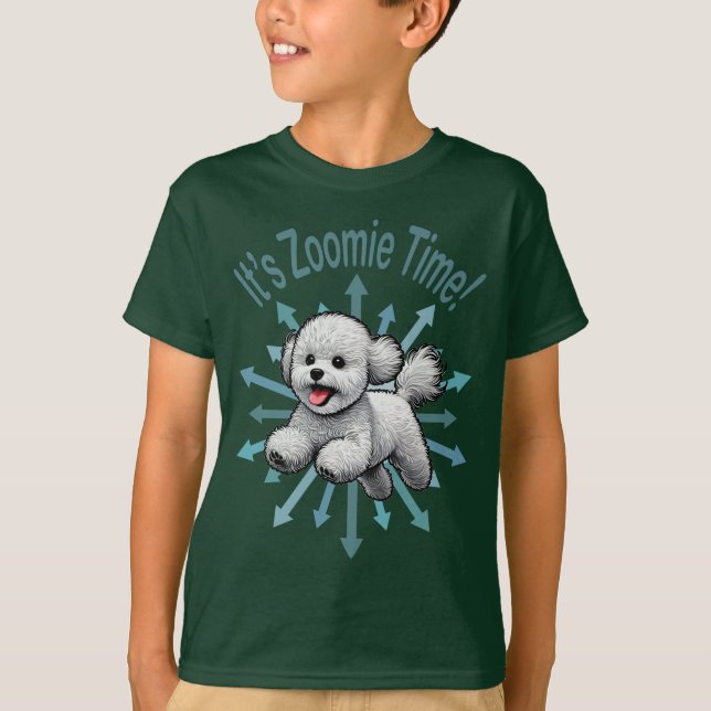 Camiseta É Zoomie Time Bichon Frise (Frente)