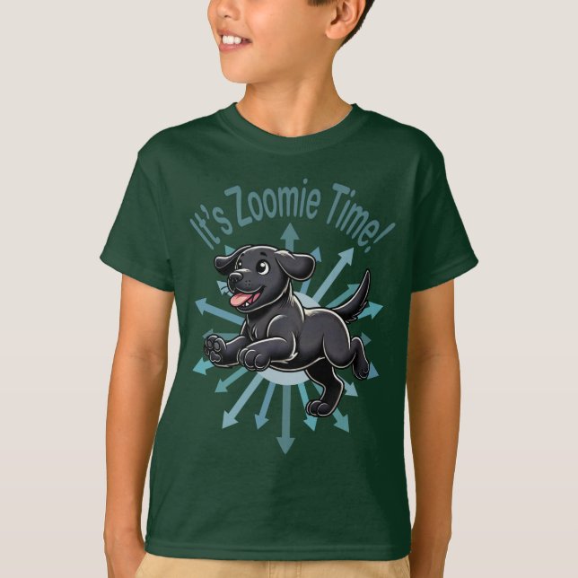 Camiseta É Zoomie Time Black Lab (Frente)