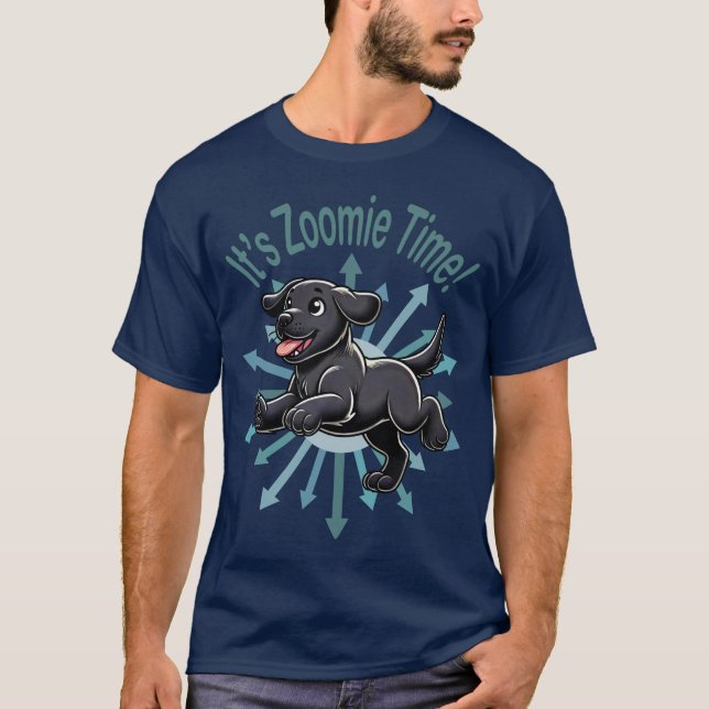 Camiseta É Zoomie Time Black Lab (Frente)