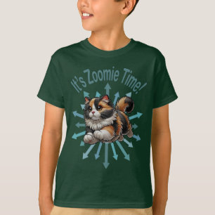 Camiseta É Zoomie Time Calico Cat