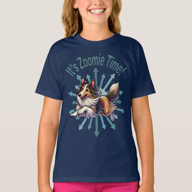 Camiseta É Zoomie Time Collie (Frente)