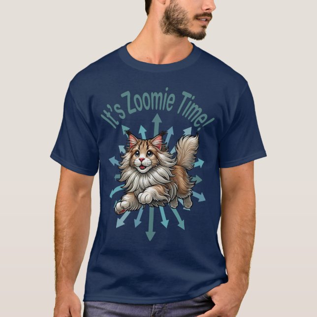 Camiseta É Zoomie Time Maine Coon Cat (Frente)