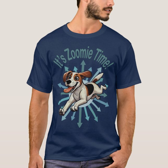 Camiseta É Zoomie Time Medium Beagle Mutt (Frente)