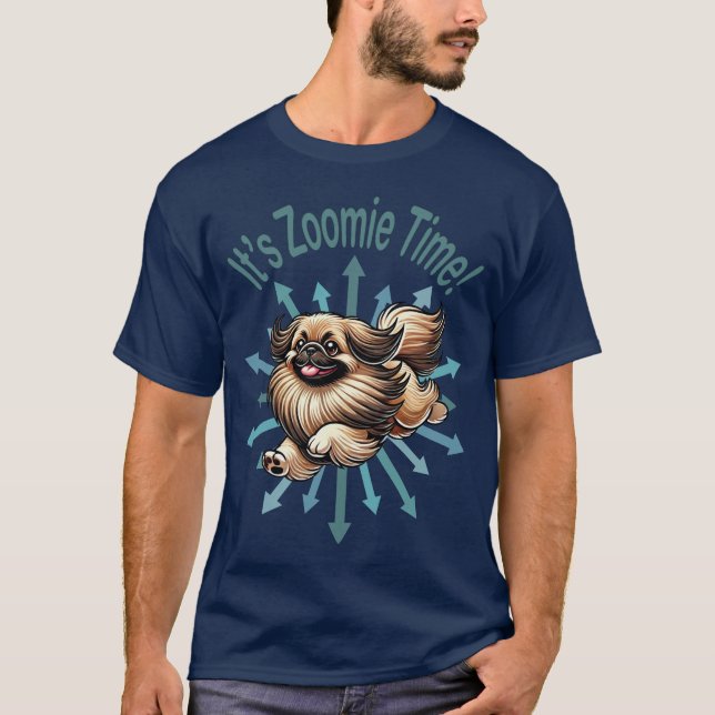 Camiseta É Zoomie Time Pekingese (Frente)