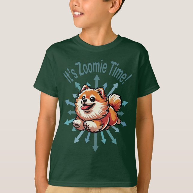 Camiseta É Zoomie Time Pomeranian (Frente)