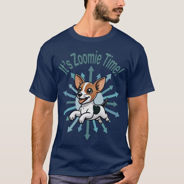 Camiseta É Zoomie Time Rat Terrier (Frente)